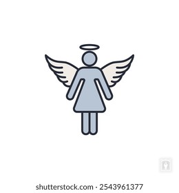 Angel icon. Angel Symbol sign for mobile concept and web design. Vector icon, Logo illustration, Vector graphics