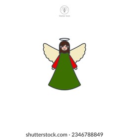 Angel icon symbol vector illustration isolated on white background