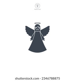 Angel icon symbol vector illustration isolated on white background