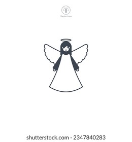Angel icon symbol vector illustration isolated on white background
