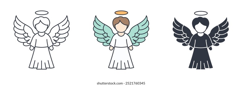 Angel icon symbol vector illustration isolated on white background