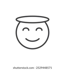 Angel icon Thin outline art symbol