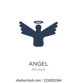 Angel icon. Trendy flat vector Angel icon on white background from Religion collection, vector illustration can be use for web and mobile, eps10