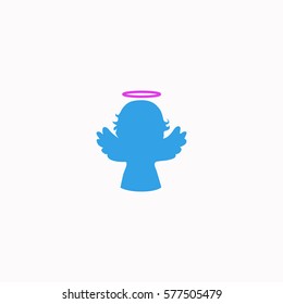 Angel  icon Vector design. Colored illustration.