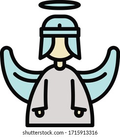 angel icon vector illustration flat