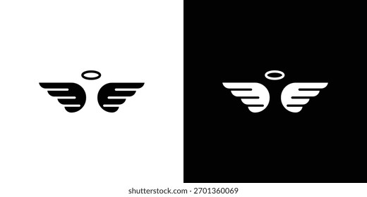 Icono de ángel. Ilustración vectorial. Diseño plano.