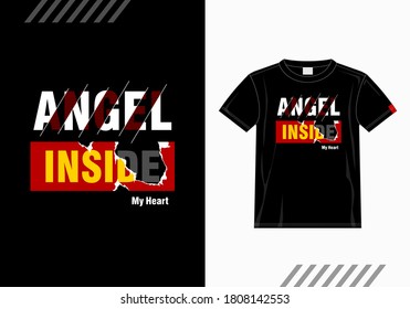 angel inside t shirt vector
