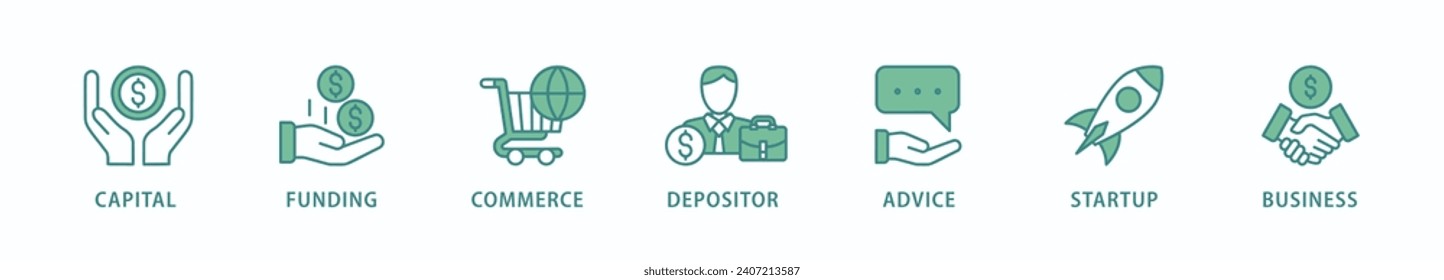 Angel investor banner web icon vector illustration concept of business angel, informal investor, investment founder with icon of capital, funding, commerce, depositor, advice, startup and business