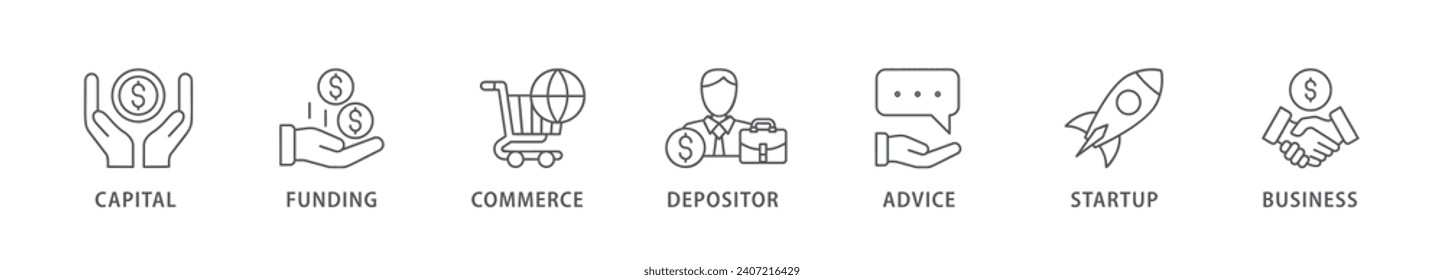 Angel investor banner web icon vector illustration concept of business angel, informal investor, investment founder with icon of capital, funding, commerce, depositor, advice, startup and business