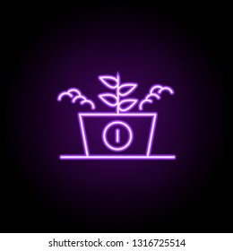angel investor, clouds,  icon. Elements of Growth hacking in neon style icons. Simple icon for websites, web design, mobile app, info graphics