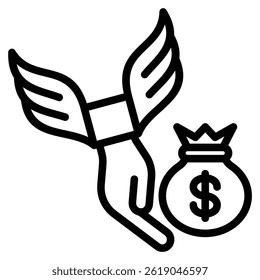 Angel Investor icon line vector illustration