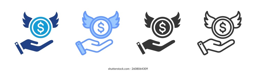 Angel Investor icon set multiple style collection