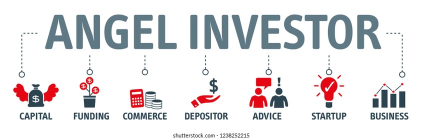 Iconos vectoriales del inversor ángel. Ángel de negocios. Inversor informal. Inversión. Fundador.