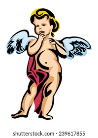 Angel isolated on a white background