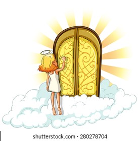 Angel knocking on the heaven door
