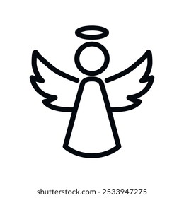 angel line icon illustration vector