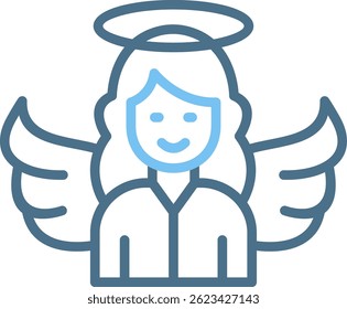 Angel Line Two Colour Icon