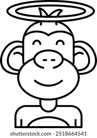 Angel Line vector Icon Design