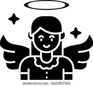 Design de ícone de vetor Angel Line