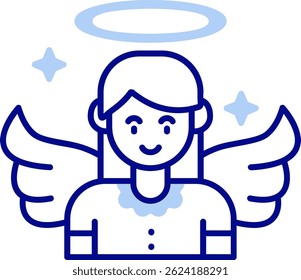 Design de ícone de vetor Angel Line