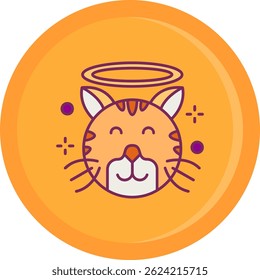 Angel Line vector Icon Design