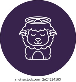 Design de ícone de vetor Angel Line