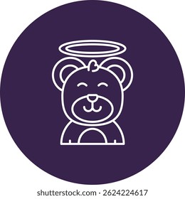 Angel Linie Vektor Icon Design