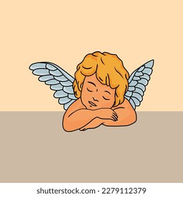 Angel, little cherub dreaming of love.