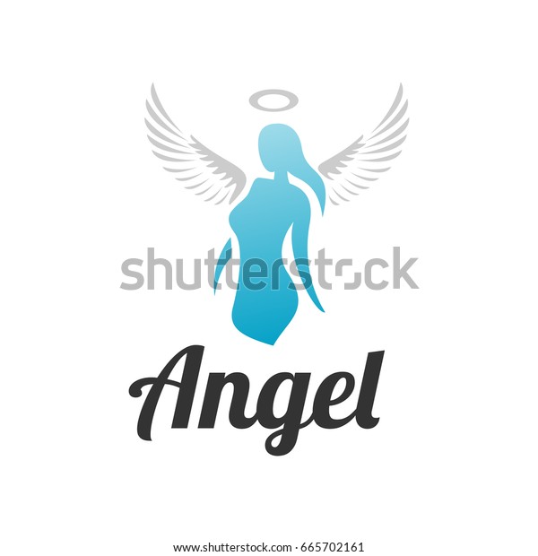 Angel Logo Fitness Symbol Kosmetik Gesundheit Spa Yoga Stock Vektorgrafik Lizenzfrei