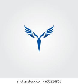 angel logo, icon beauty