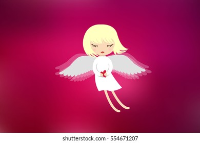 angel of love, Cupid. Happy Valentine's Day, vector