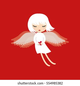 angel of love, Cupid. Happy Valentine's Day, vector