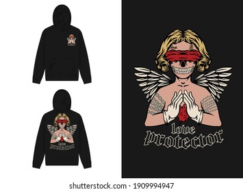 angel the love protector streetwear design clothes