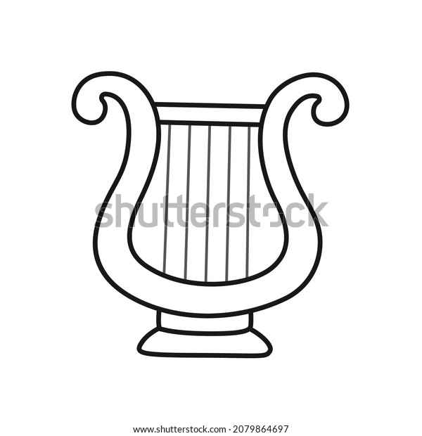 Angel Lyre Stringed Musical Instrument Harp Stock Vector (royalty Free 