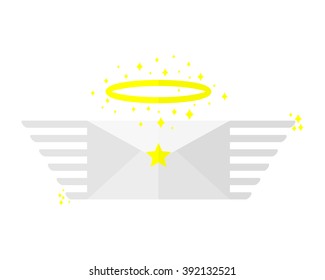 angel mail post post letter document image vector