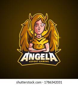 Angel mascot for e-sport gaming logo