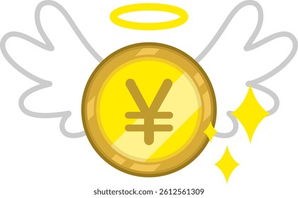 Angel Money Isolated Vector Illustration