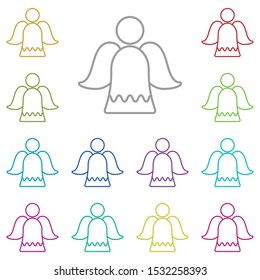Angel multi color icon. Simple glyph, flat vector of saint patricks day icons for ui and ux, website or mobile application