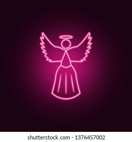 angel neon icon. Elements of Angel and demon set. Simple icon for websites, web design, mobile app, info graphics