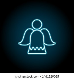 Angel neon icon. Simple thin line, outline vector of Saint Patricks Day icons for UI and UX, website or mobile application