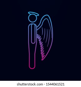Angel nolan icon. Simple thin line, outline vector of angel and demon icons for ui and ux, website or mobile application