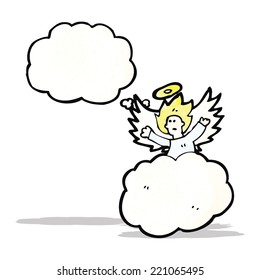 Engel auf Cloud-Cartoon