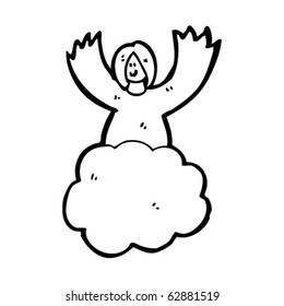 angel on cloud cartoon