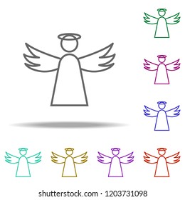 angel outline icon. Elements of religion in multi color style icons. Simple icon for websites, web design, mobile app, info graphics