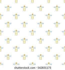 Angel pattern. Cartoon illustration of angel vector pattern for web