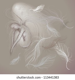 Angel at peace / Fine sketch