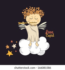 Angel playing the flute