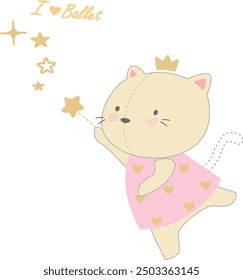 angel, princess, ballet and ballerina illustration for baby.