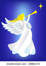 Angel Proclaiming About Baby Born Stock Vector (Royalty Free) 20882173 ...