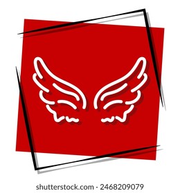 angel red banner. Vector illustration.